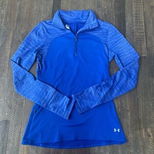 Under Armour Ladies Cold Gear Quarter-Zip Blue sz M